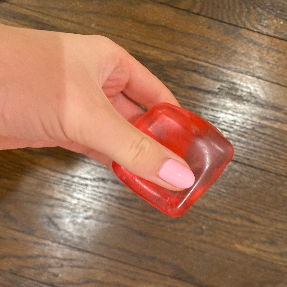 pink squishy cube